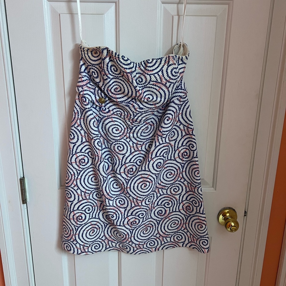 Vineyard Vines Strapless Mini Dress with Spiral Starfish Design